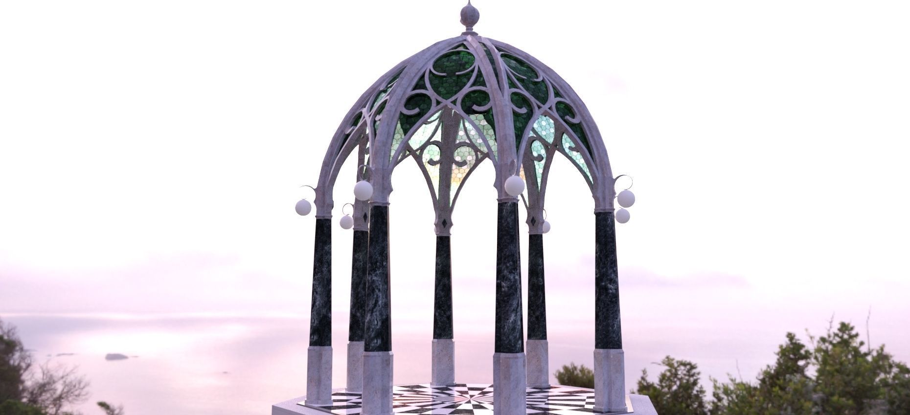 Elven dome 3D model_2