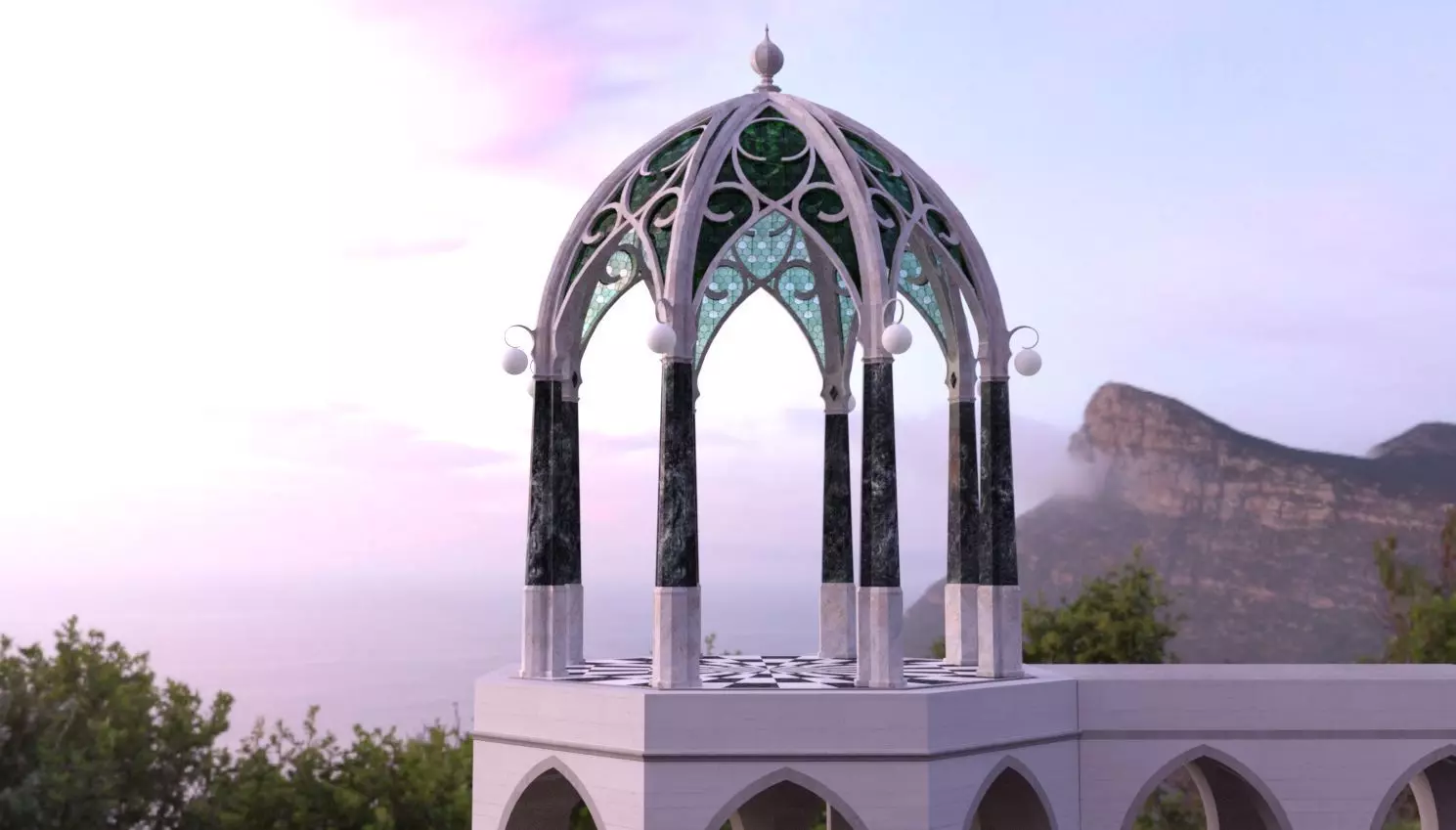 Elven dome 3D model_0