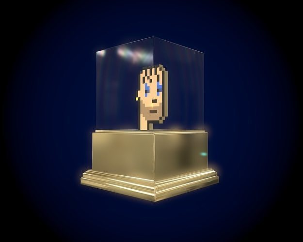 Gold Punk Low-poly 3D model
