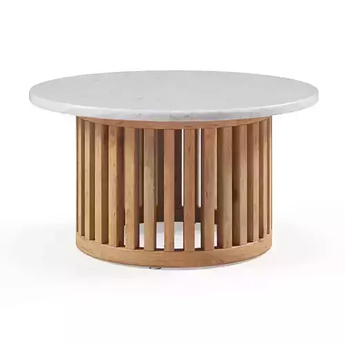 Round coffee table with Code marble top