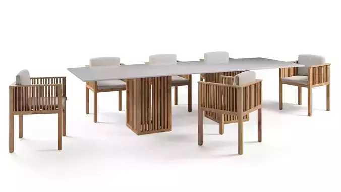 Rectangular table with Code marble top