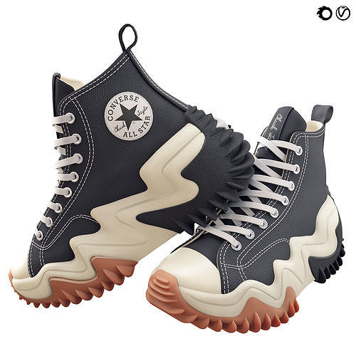 Converse Run Star Motion Platform Black  3D model