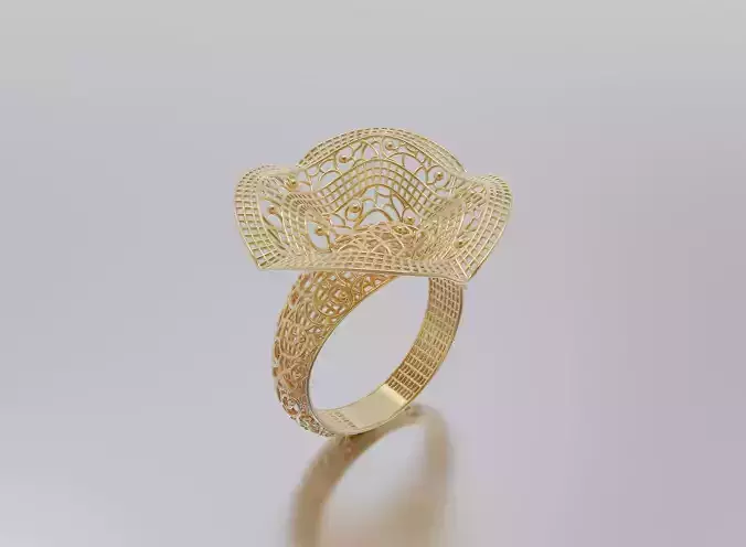 woman ring 3D print model
