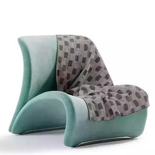 Chair lounge with throw