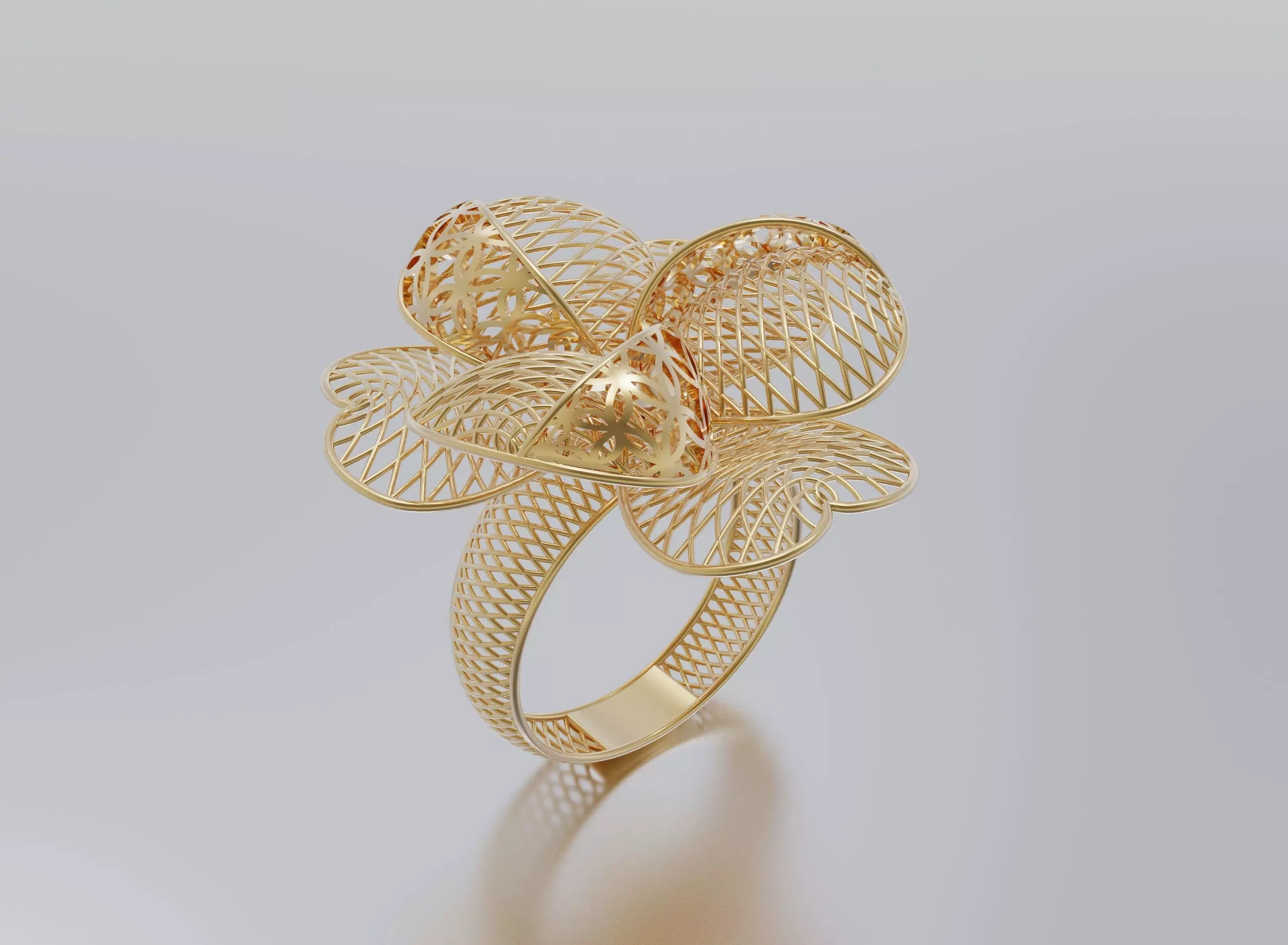 woman ring 3D print model_0