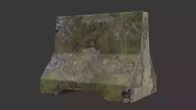 damaged concrete traffic barrier