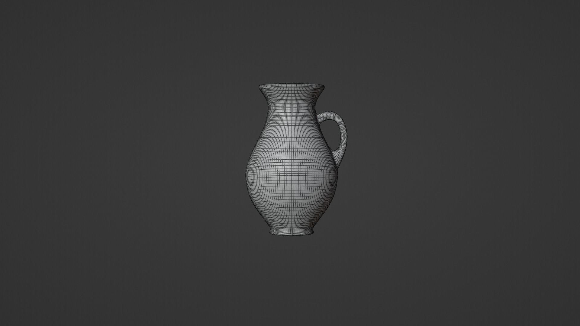 Black porcelain vase and mugs set 3D model_6