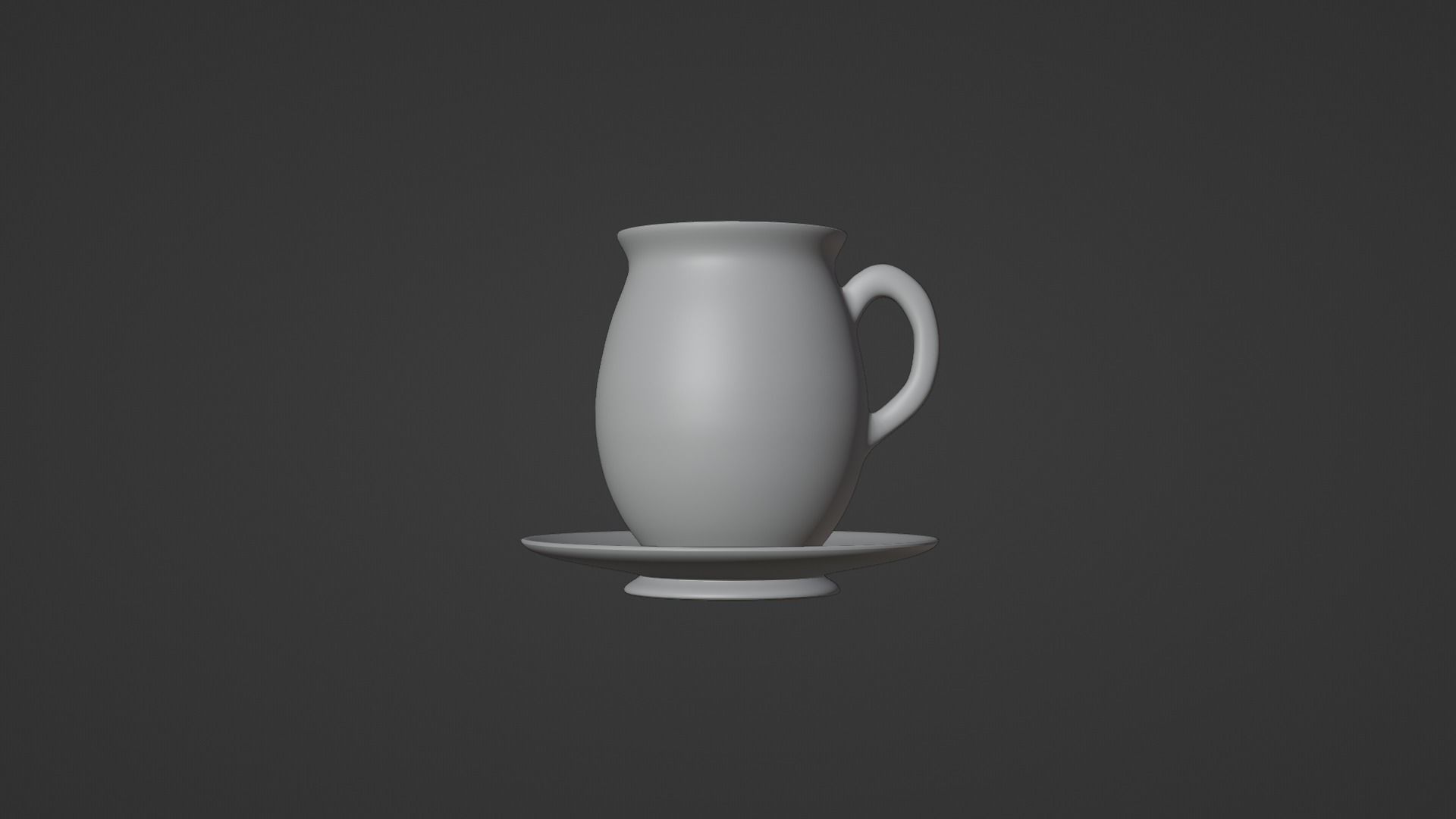 Black porcelain vase and mugs set 3D model_11