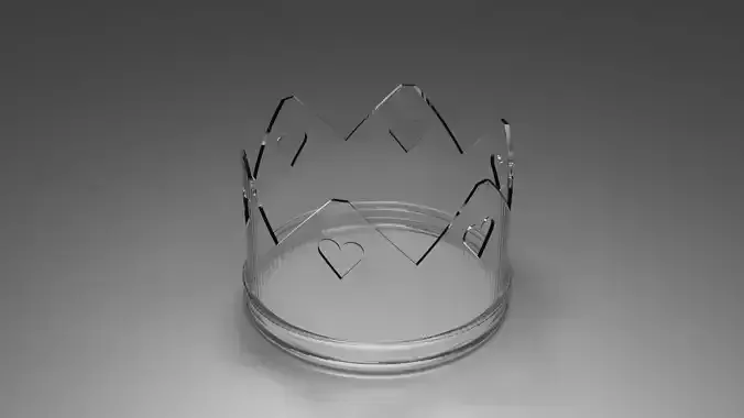 Crown with heartshaped holes