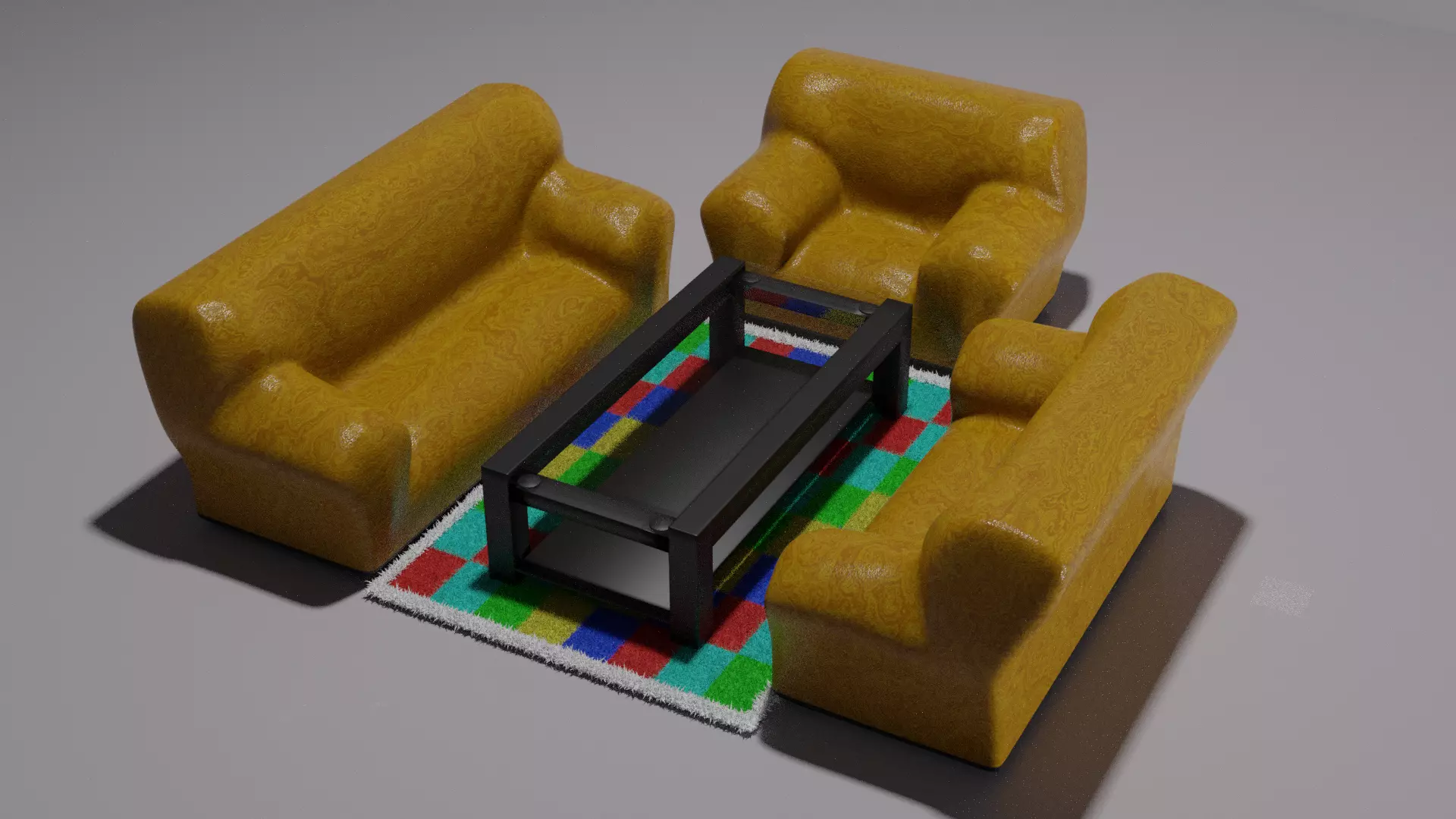 sofa set living room with furniture and coffee table 3D model