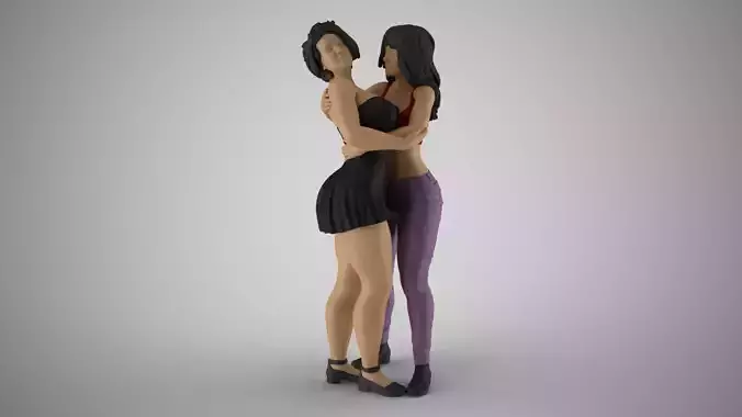Girls Reconciling 3D print model
