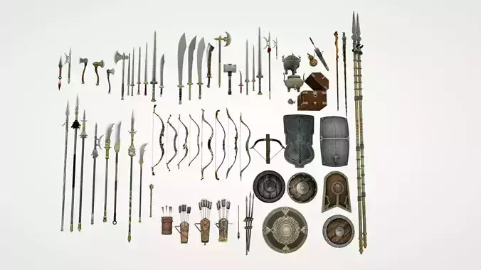 Collection of ancient Chinese cold weapons