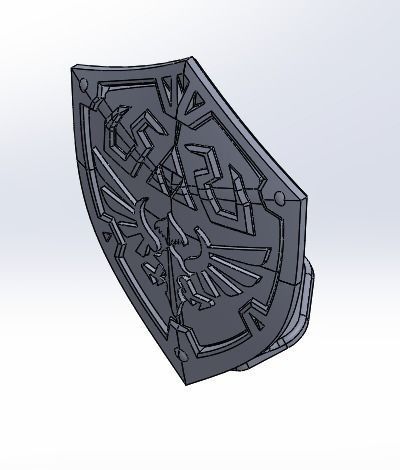 Zelda Hylian Shield for Switch Games 3D print model_19