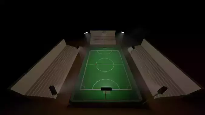 Futsal ground 3D model