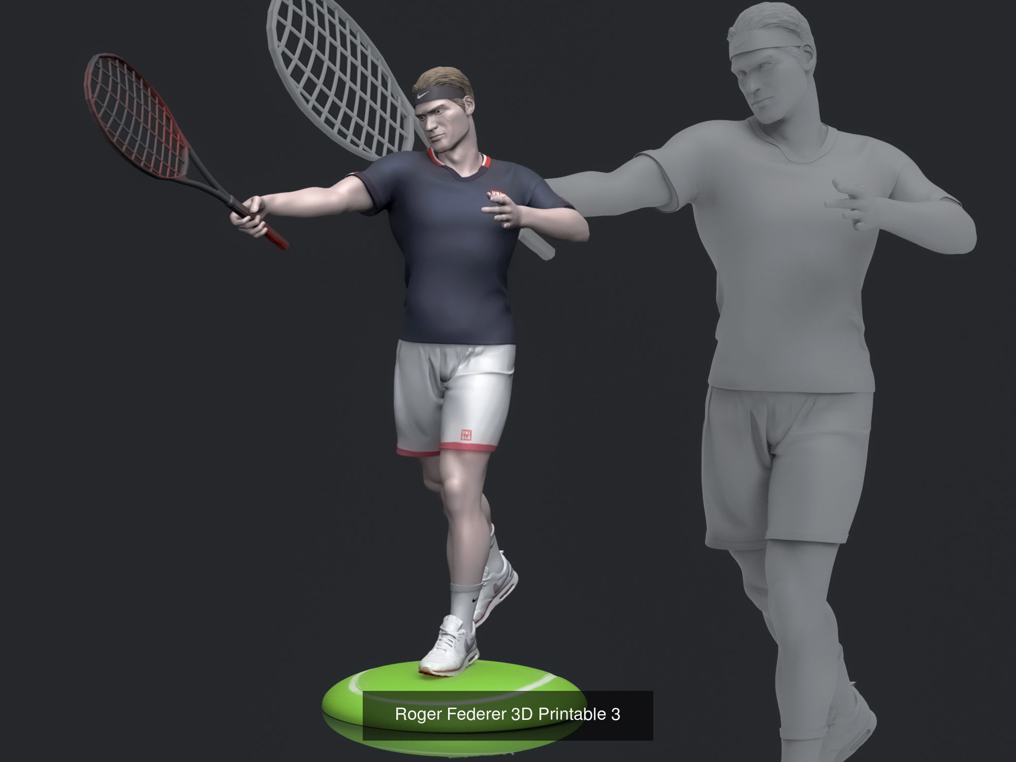 Roger Federer 3D Printable 3D Model Collection_2