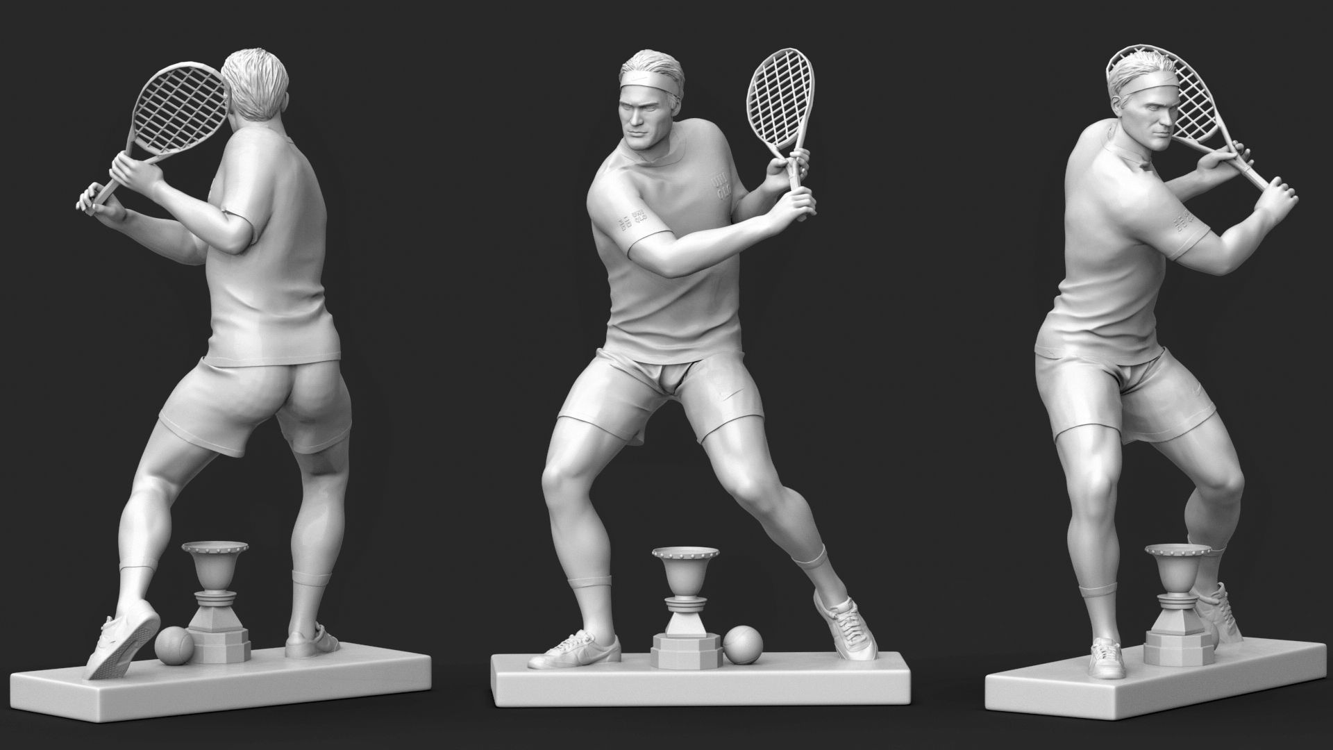 Roger Federer 3D Printable 3D Model Collection_7