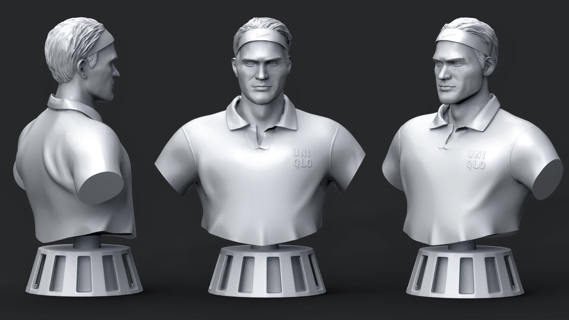 Roger Federer 3D Printable 3D Model Collection_5