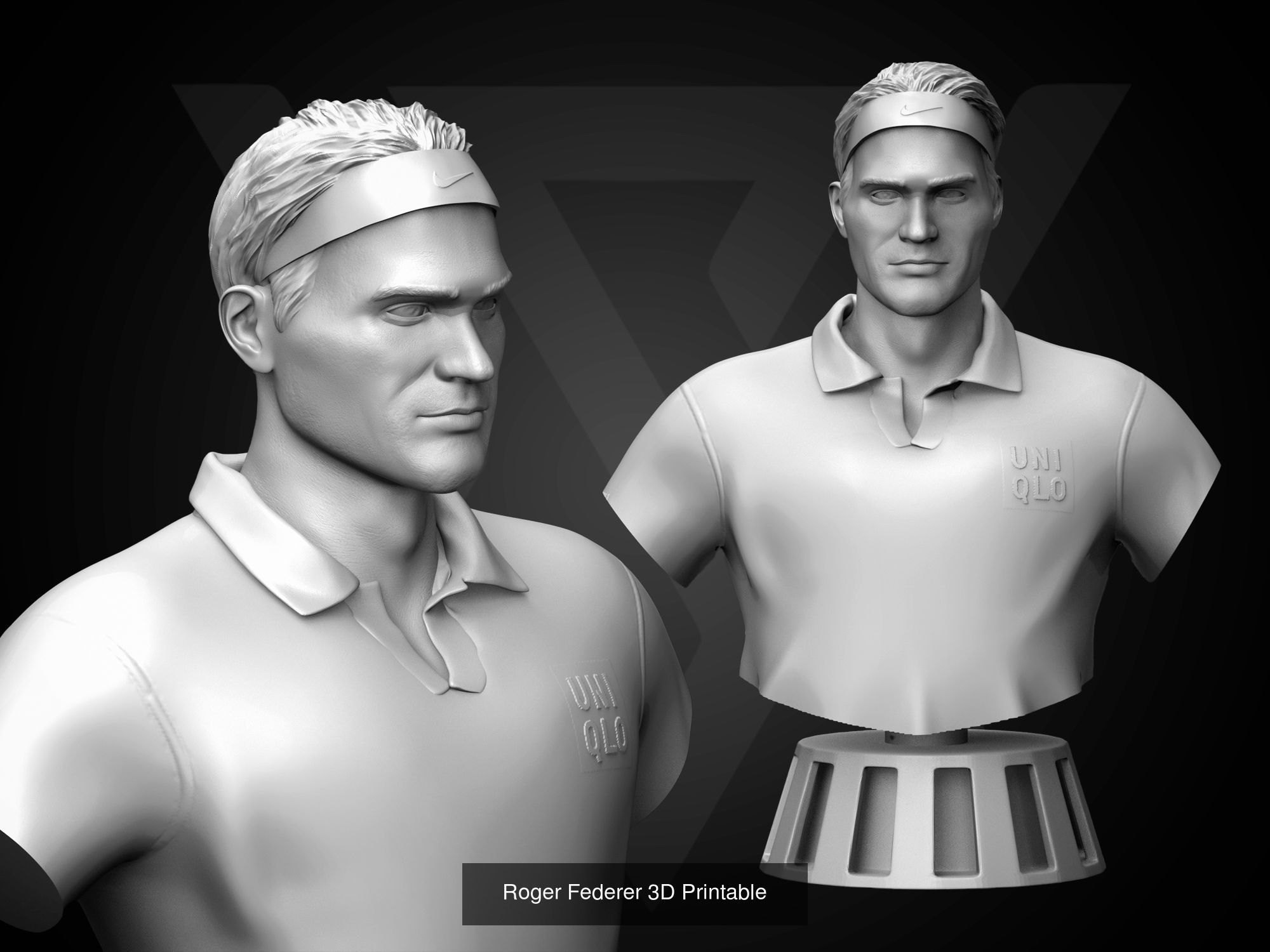 Roger Federer 3D Printable 3D Model Collection_1