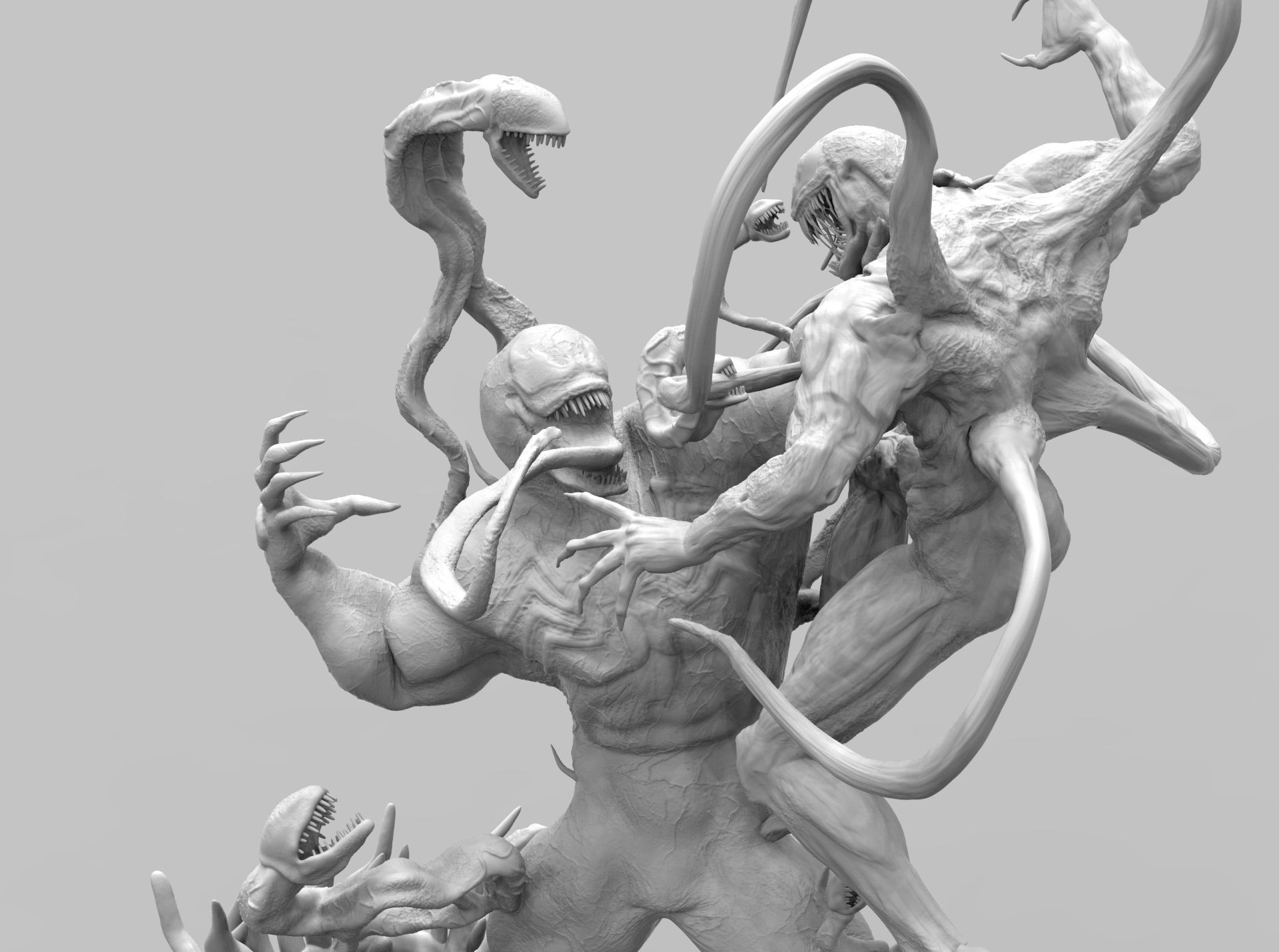 VENOM VS CARNAGE SYMBIOTE BATTLE Diorama 3D PRINTING DIORAMA 3D print model_8