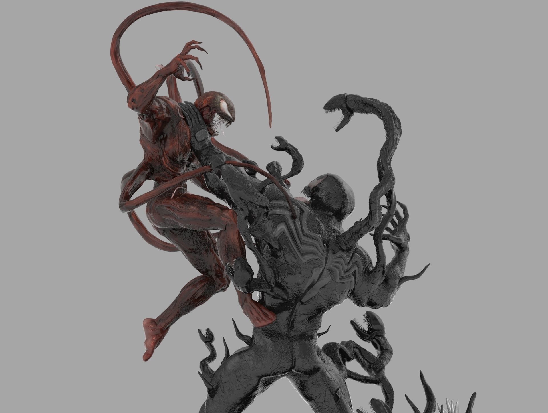VENOM VS CARNAGE SYMBIOTE BATTLE Diorama 3D PRINTING DIORAMA 3D print model_2