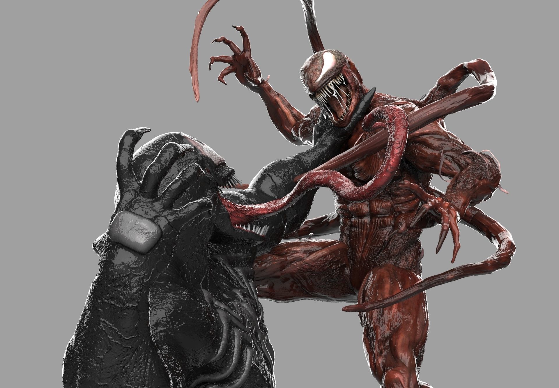VENOM VS CARNAGE SYMBIOTE BATTLE Diorama 3D PRINTING DIORAMA 3D print model_5