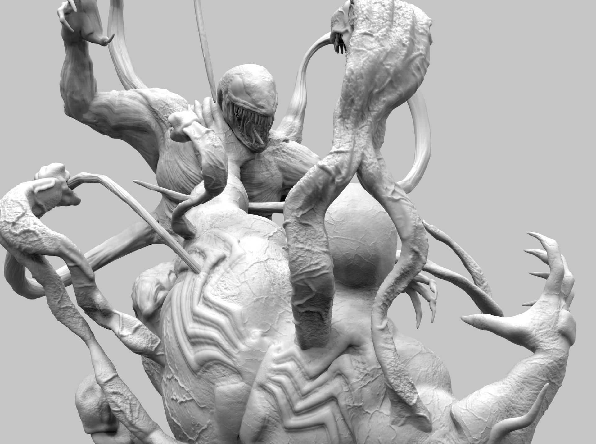 VENOM VS CARNAGE SYMBIOTE BATTLE Diorama 3D PRINTING DIORAMA 3D print model_9