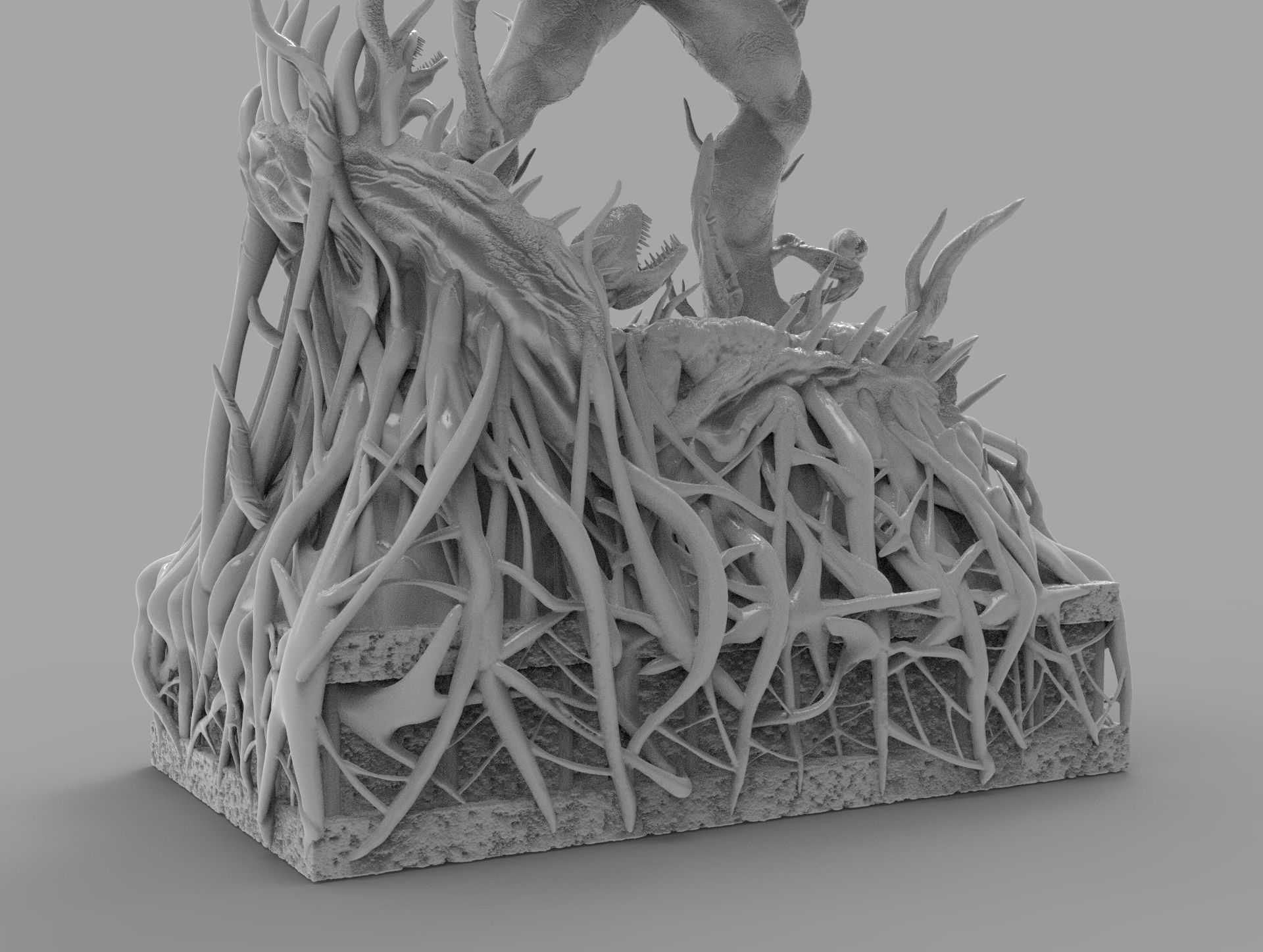 VENOM VS CARNAGE SYMBIOTE BATTLE Diorama 3D PRINTING DIORAMA 3D print model_11