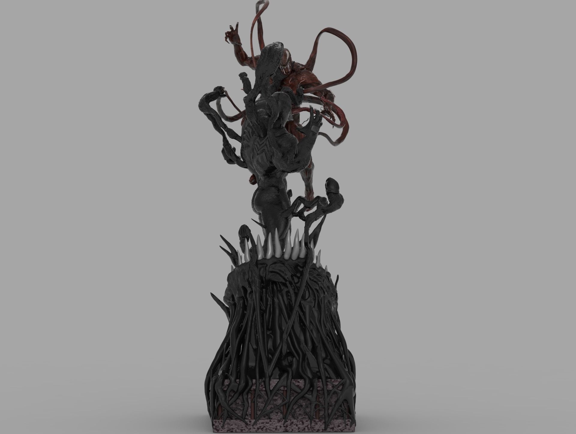 VENOM VS CARNAGE SYMBIOTE BATTLE Diorama 3D PRINTING DIORAMA 3D print model_15