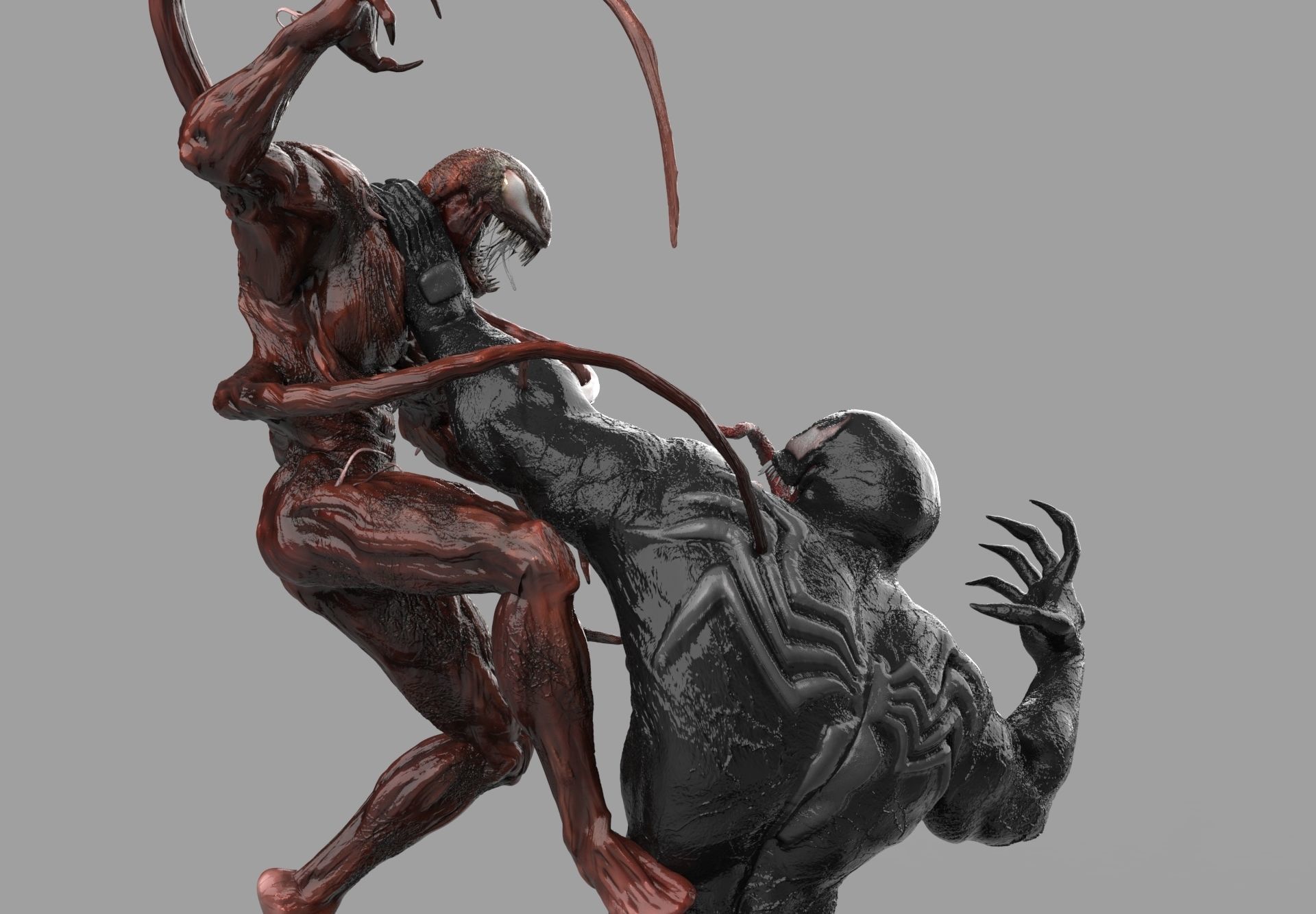 VENOM VS CARNAGE SYMBIOTE BATTLE Diorama 3D PRINTING DIORAMA 3D print model_10