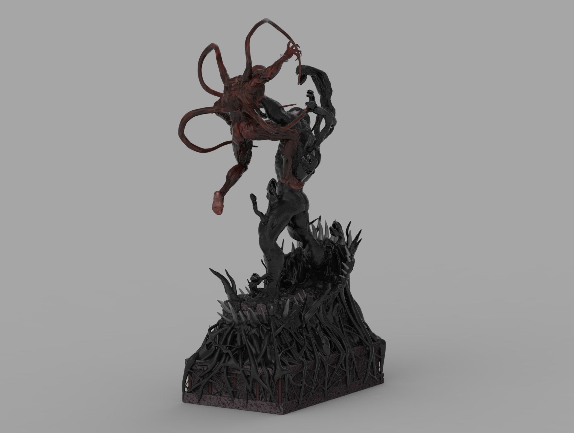 VENOM VS CARNAGE SYMBIOTE BATTLE Diorama 3D PRINTING DIORAMA 3D print model_20