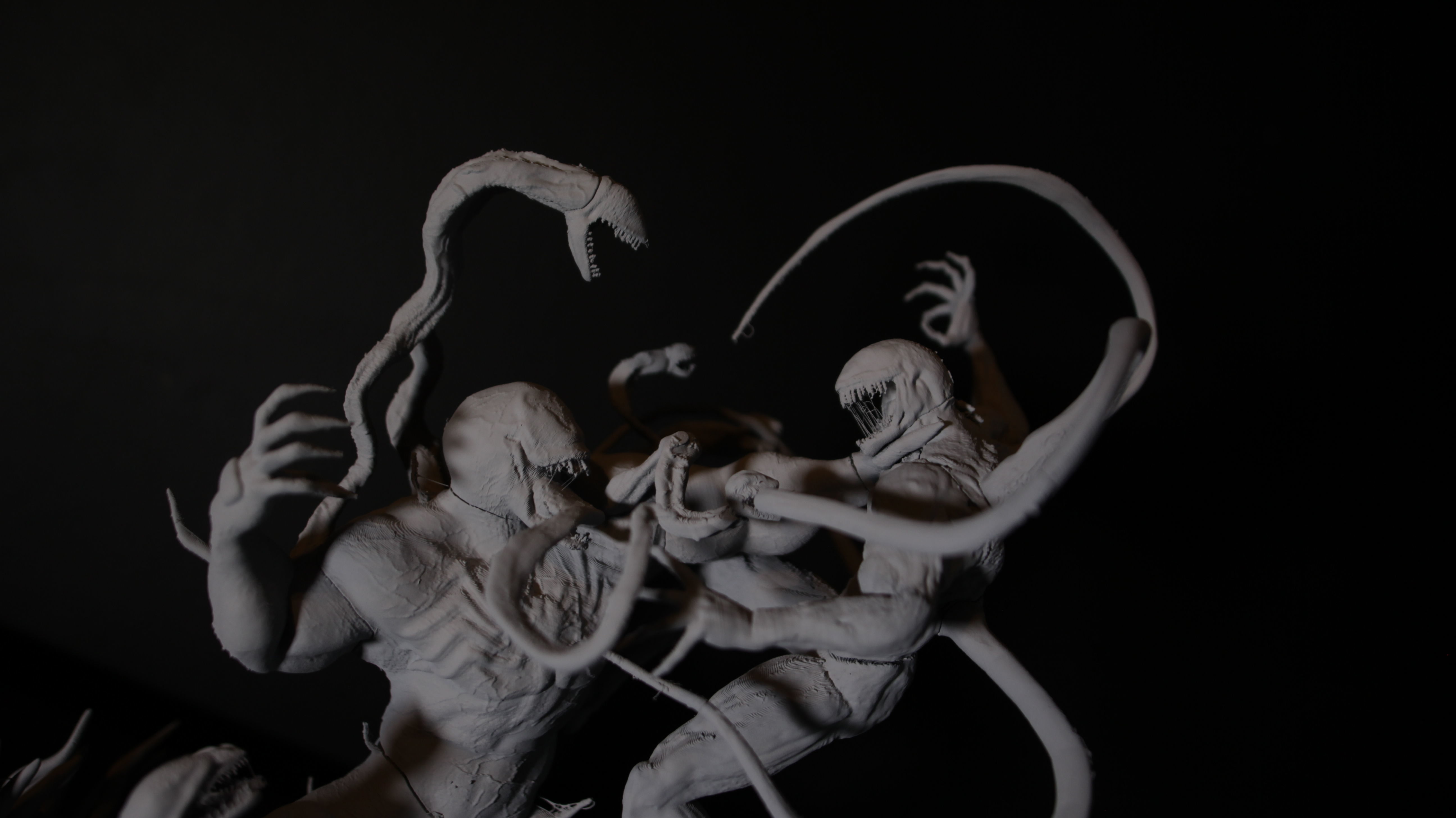 VENOM VS CARNAGE SYMBIOTE BATTLE Diorama 3D PRINTING DIORAMA 3D print model_55