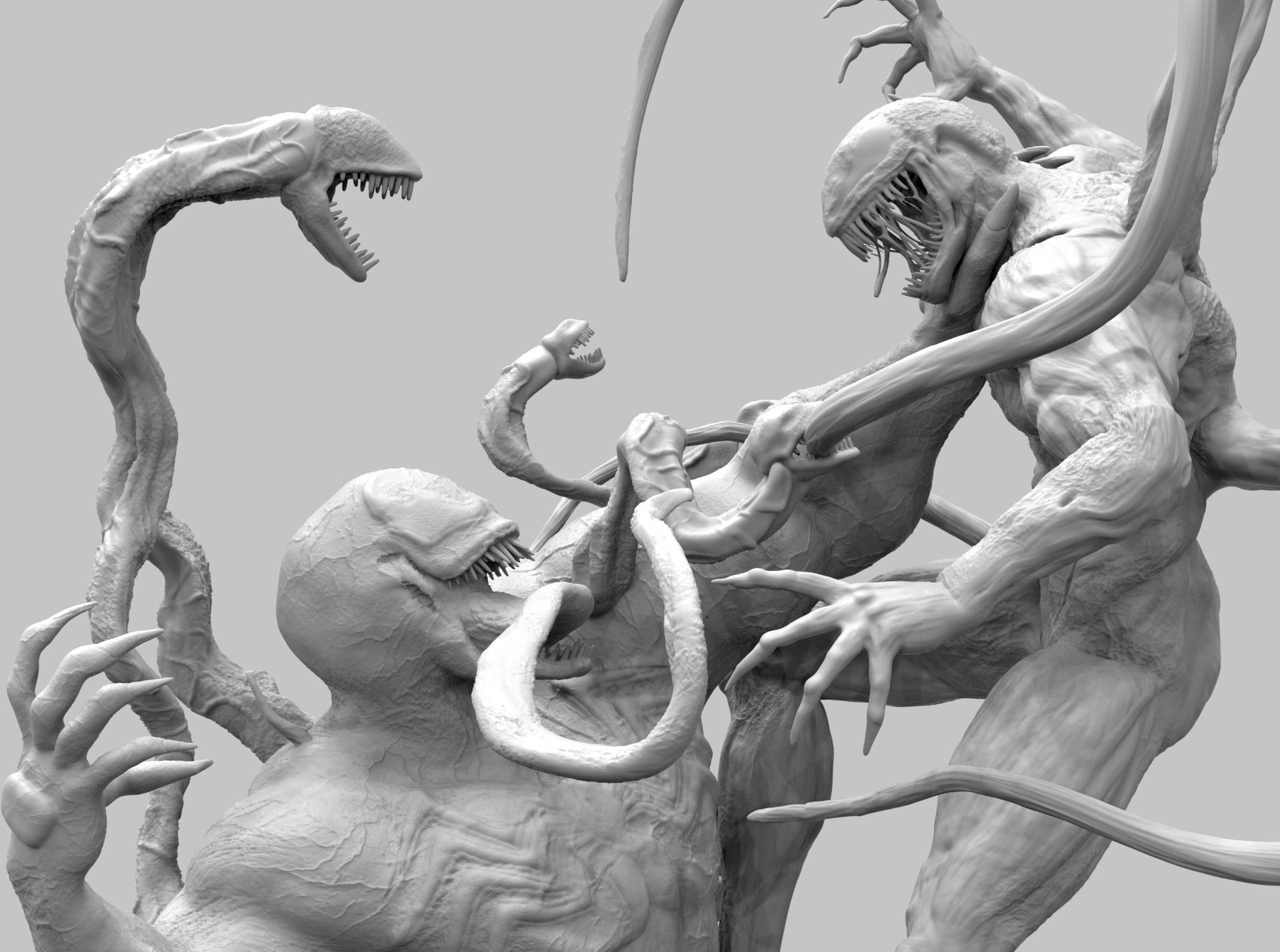 VENOM VS CARNAGE SYMBIOTE BATTLE Diorama 3D PRINTING DIORAMA 3D print model_6