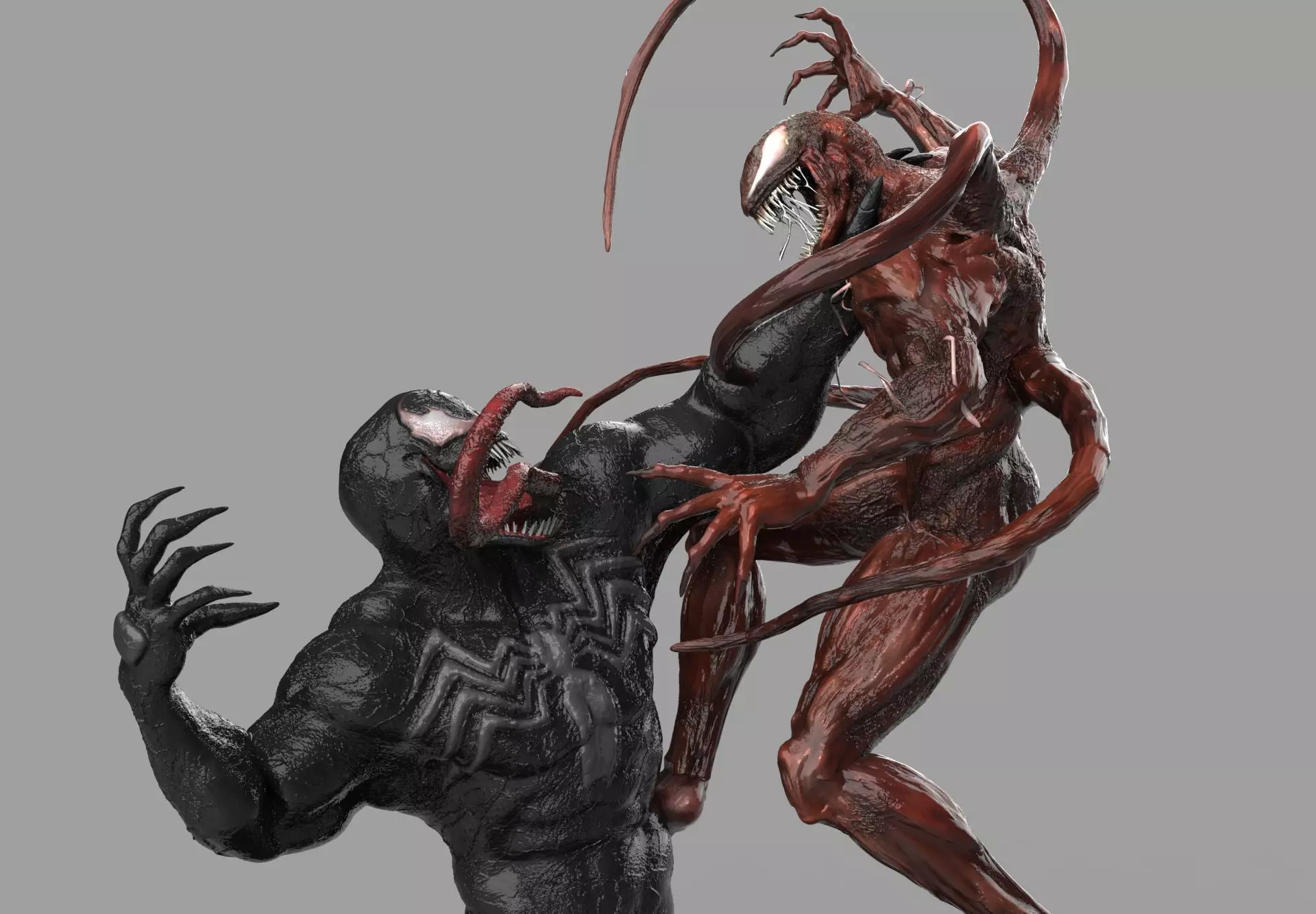 VENOM VS CARNAGE SYMBIOTE BATTLE Diorama 3D PRINTING DIORAMA 3D print model_0