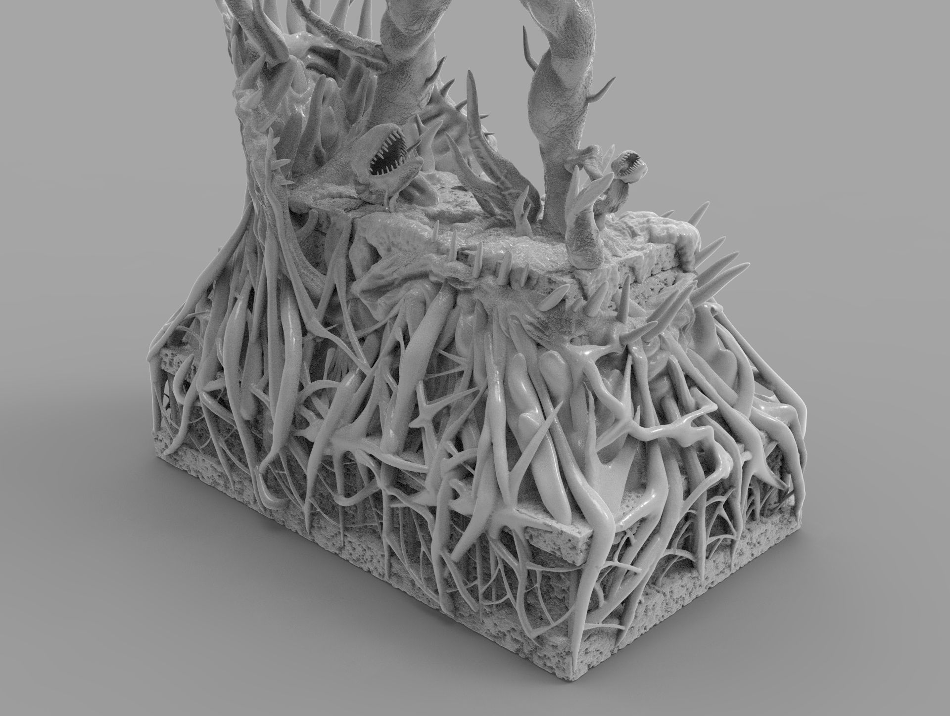 VENOM VS CARNAGE SYMBIOTE BATTLE Diorama 3D PRINTING DIORAMA 3D print model_23