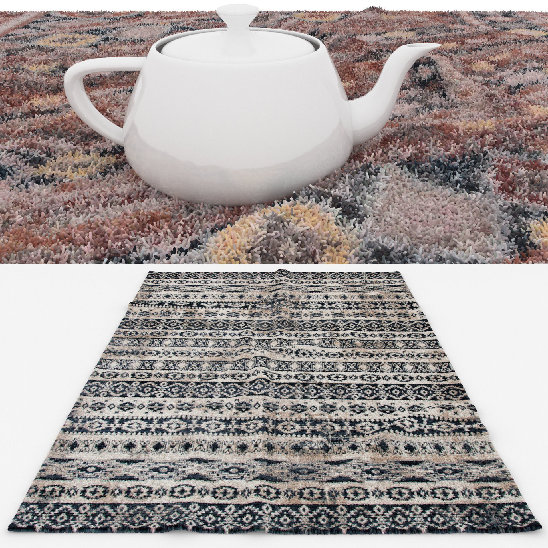 Rugs No 579 Low-poly 3D model_1