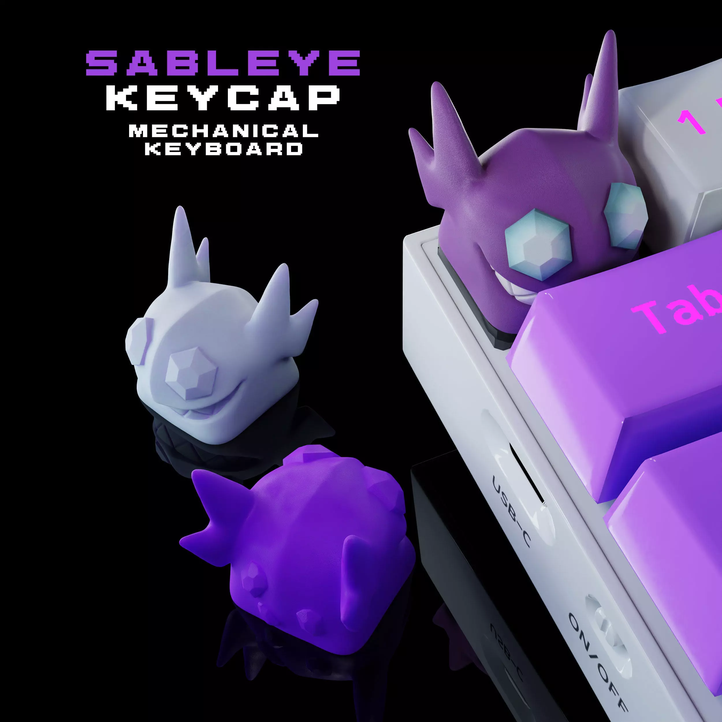 SABLEYE POKEMON - KEYCAP 3D MECHANICAL KEYBOARD 3D print model_0