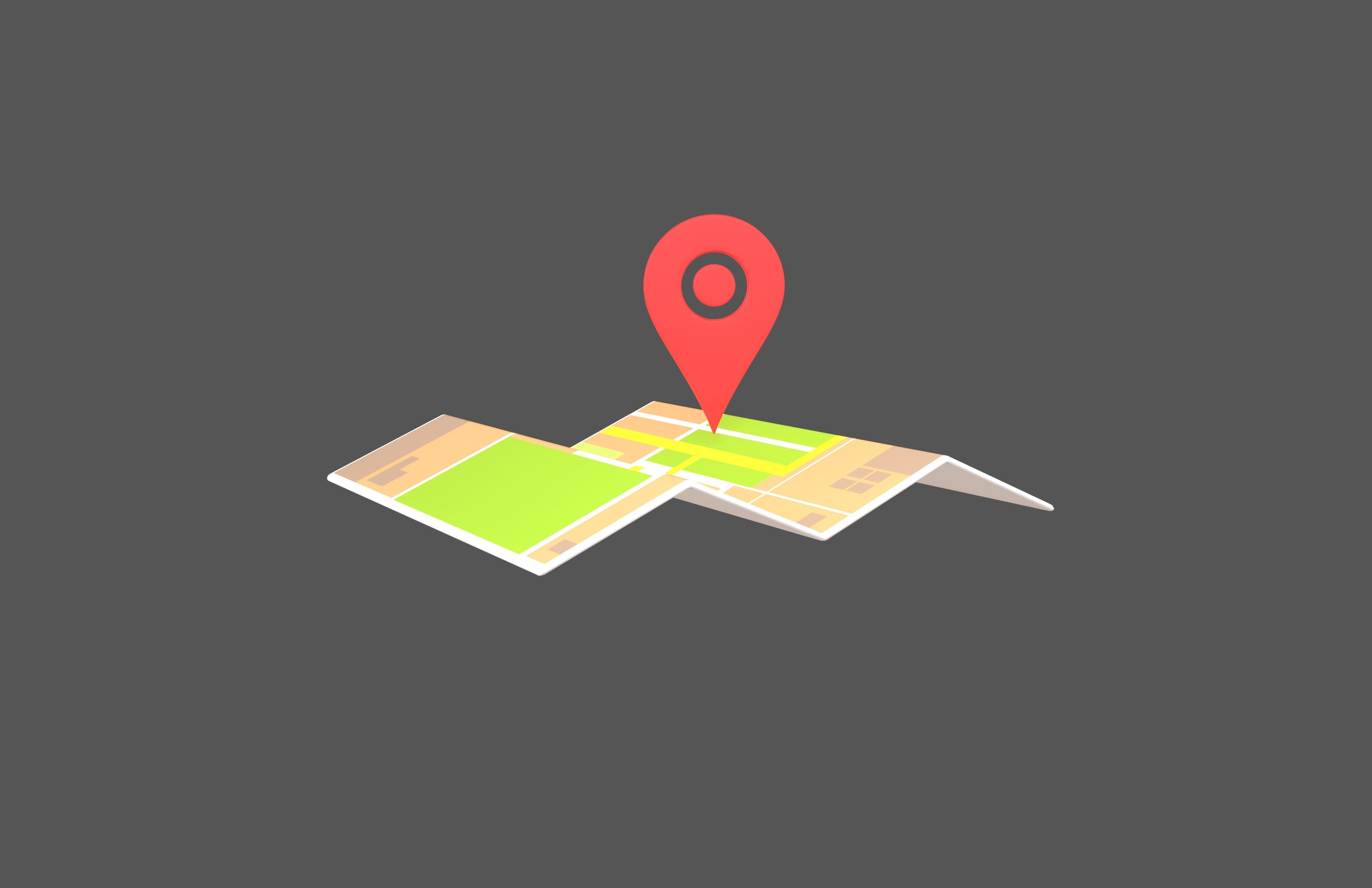 Map With Tag v1 001 Low-poly 3D model_1