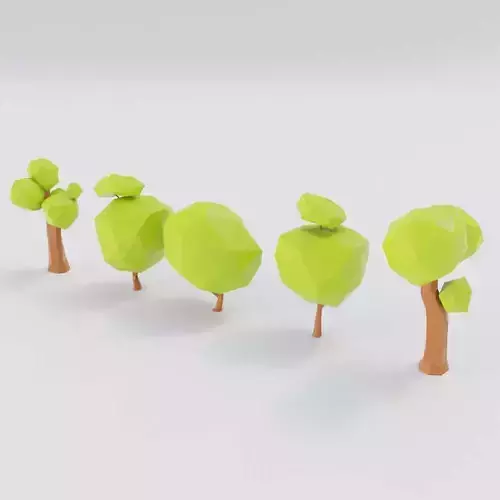 Cartoon tree 3dmodel set