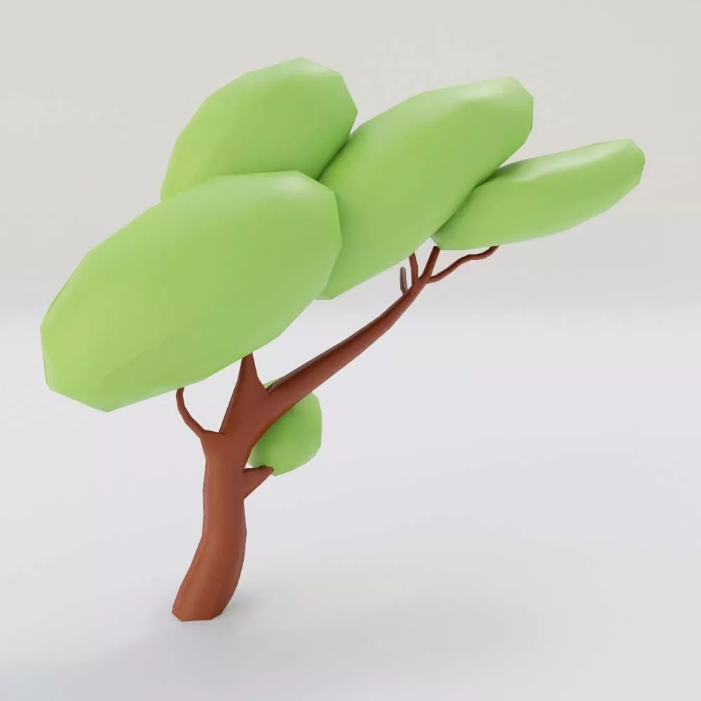 3D model Cartoon tree game ready 3d model VR / AR / low-poly | CGTrader