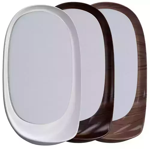 Kristalia TAKEOFF Wall-mounted mirror with shelf 3D model
