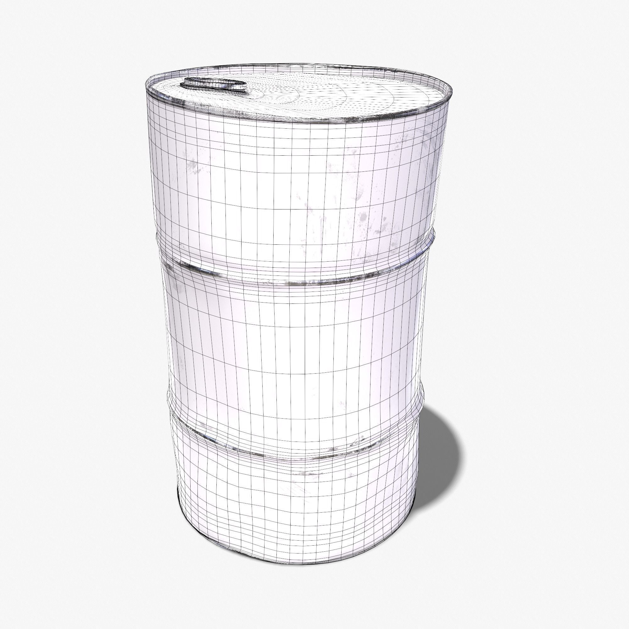 Damaged Crude Oil Barrel PBR Low-poly 3D model_10