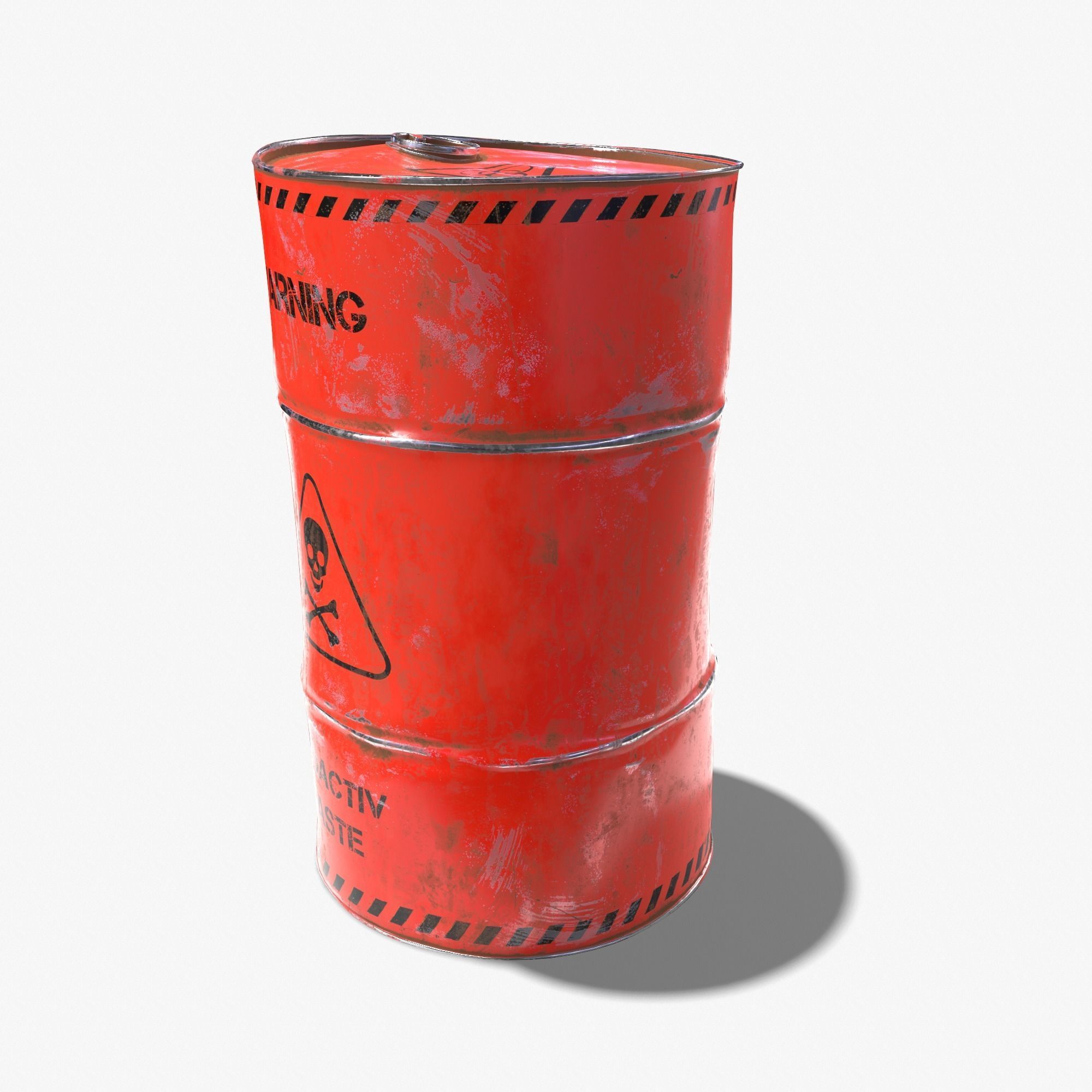 Damaged Crude Oil Barrel PBR Low-poly 3D model_8
