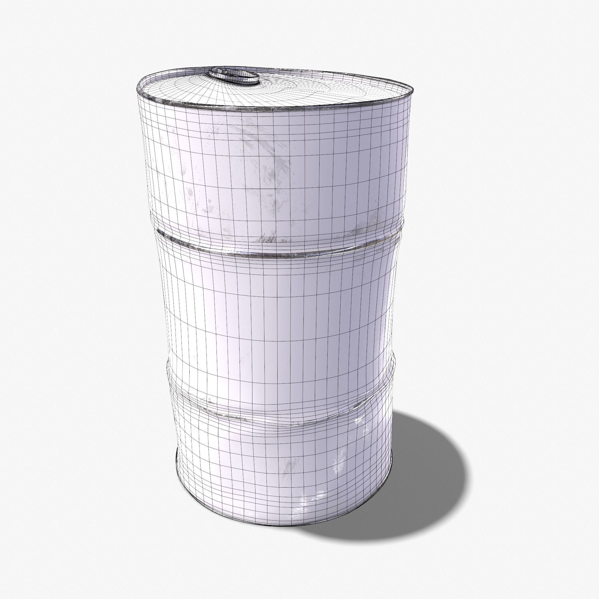 Damaged Crude Oil Barrel PBR Low-poly 3D model_11