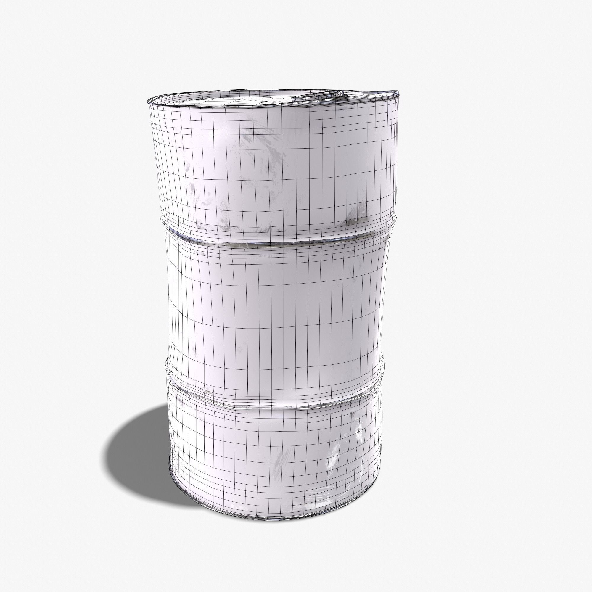 Damaged Crude Oil Barrel PBR Low-poly 3D model_12