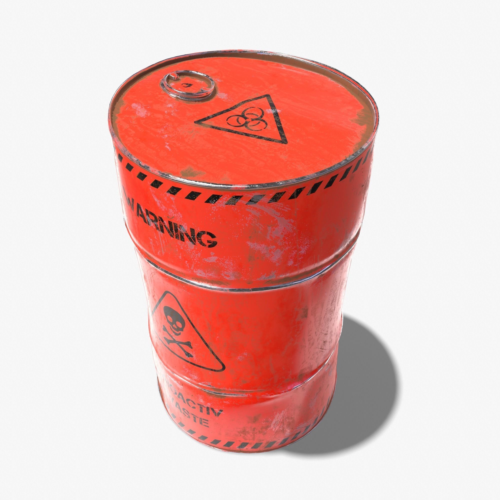 Damaged Crude Oil Barrel PBR Low-poly 3D model_7
