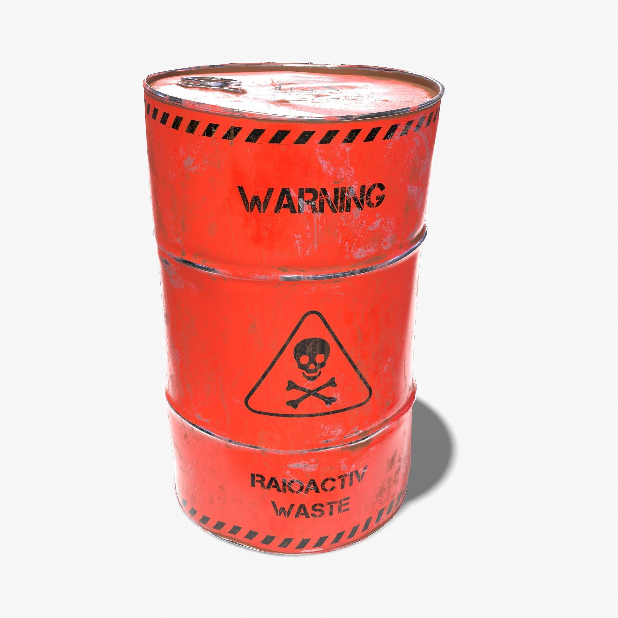 Damaged Crude Oil Barrel PBR Low-poly 3D model_2