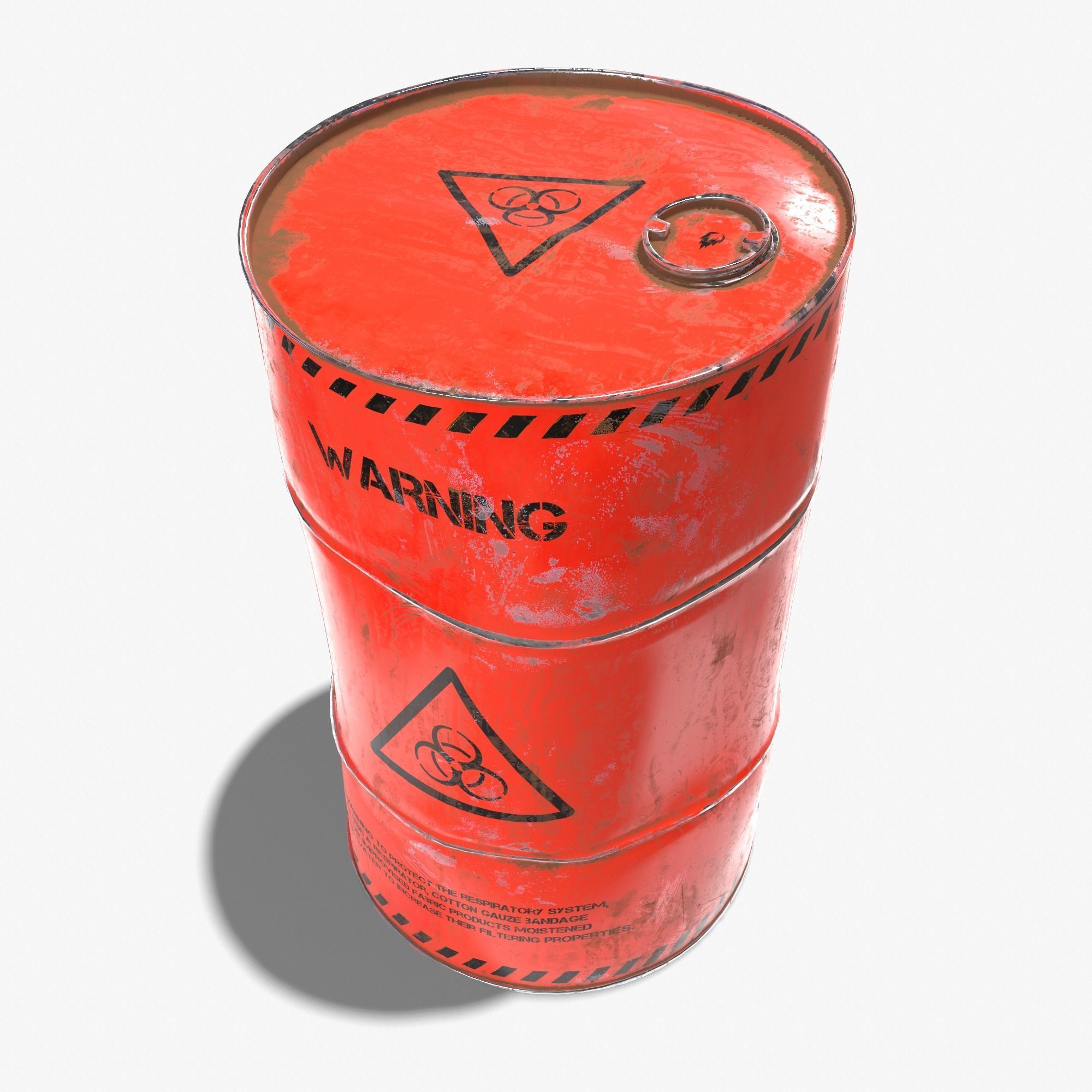 Damaged Crude Oil Barrel PBR Low-poly 3D model_5