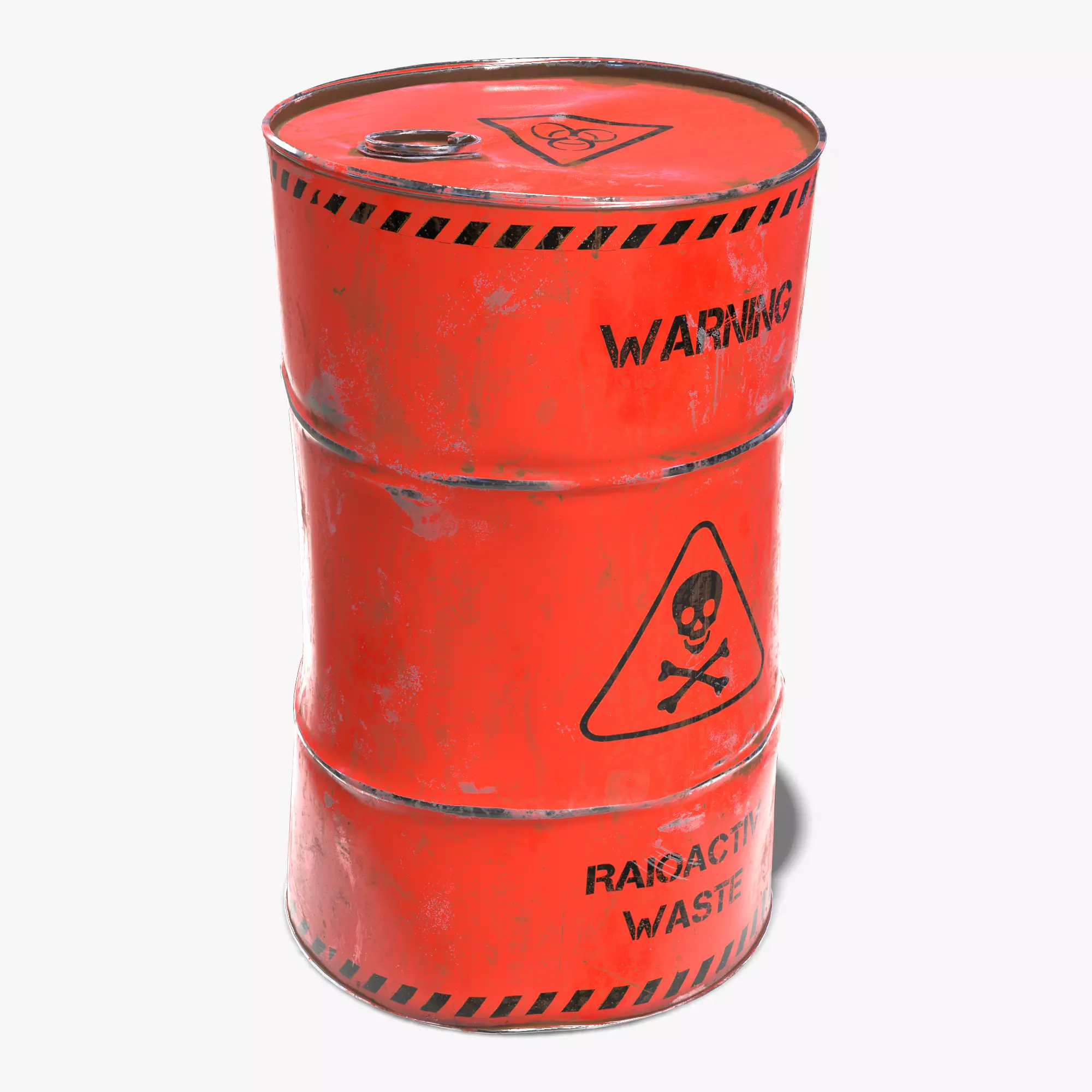 Damaged Crude Oil Barrel PBR Low-poly 3D model_0
