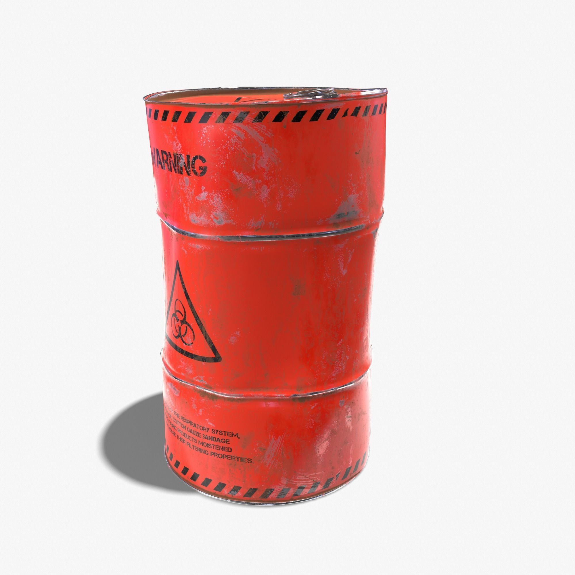Damaged Crude Oil Barrel PBR Low-poly 3D model_6