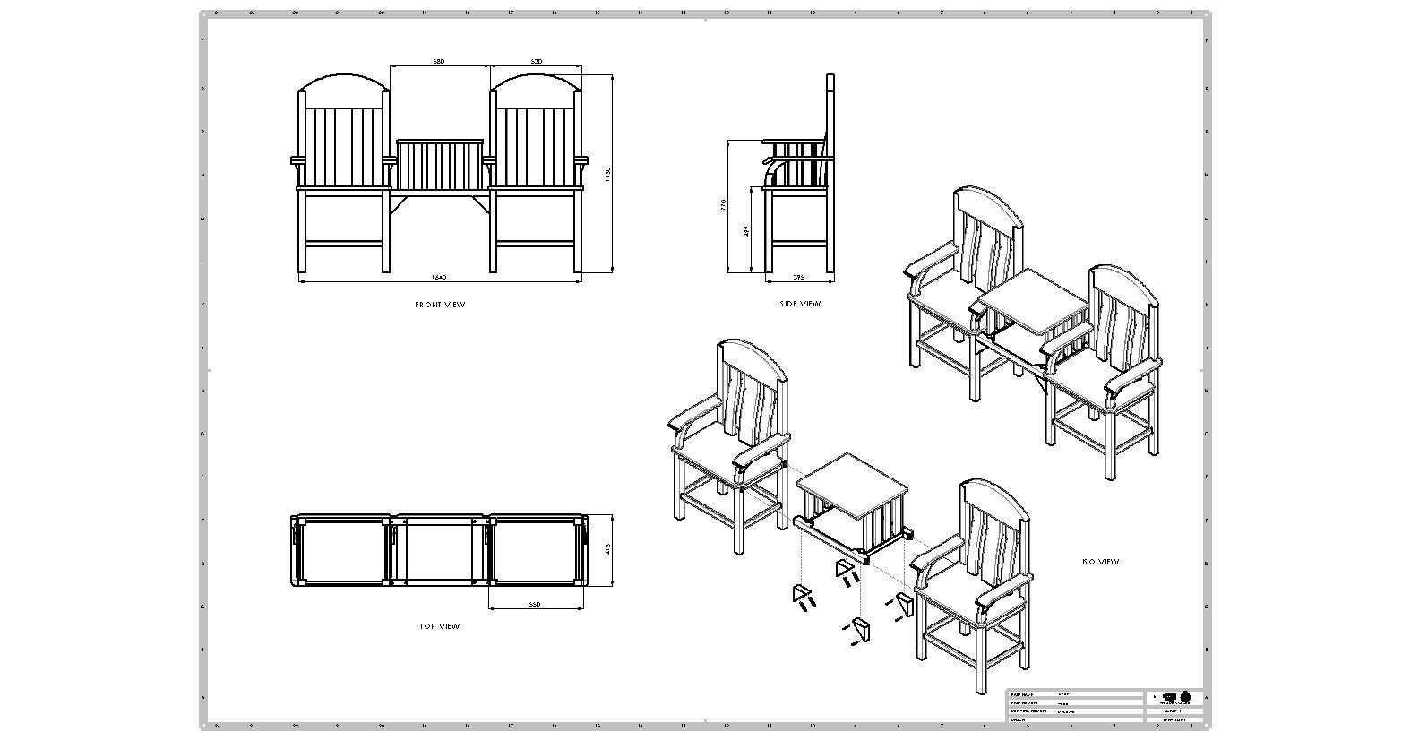 Reception Chair 3D print model_3